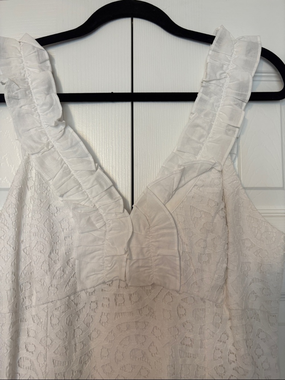 Lilly Pulitzer White Ruffled Strap Eyelet Dress - Picture 2 of 3